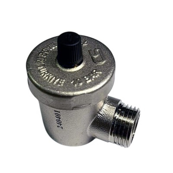 Воздухоотводчик автоматический Elsen 1/2" с боковым подключением (никель) (EV52.12)