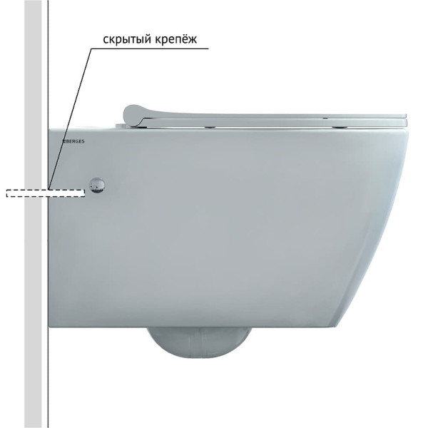 Унитаз подвесной Berges Mascon Rimless 57 см сиденье дюропласт Toma Slim SO, микролифт (082128) Унитаз подвесной Berges Mascon Rimless 57 см сиденье дюропласт Toma Slim SO, микролифт (082128)