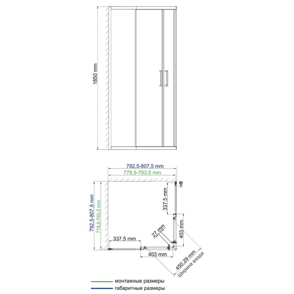 Душевой уголок Wasserkraft Lippe 80х80х185 стекло прозрачное (45S00) Душевой уголок Wasserkraft Lippe 80х80х185 стекло прозрачное (45S00)