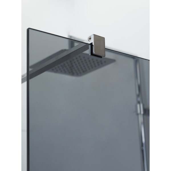 Душевая перегородка Cezares Liberta 100x195 стекло тонированное (графит), профиль хром (LIBERTA-L-1-100-GR-Cr)