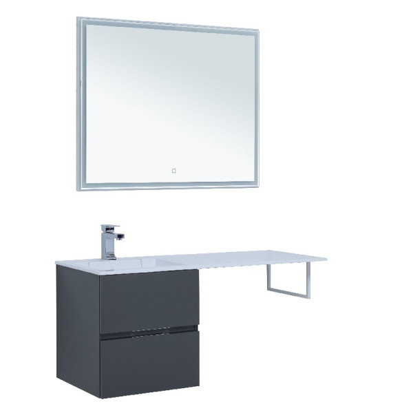 Тумба подвесная Aquanet Алвита 48 480х480х528 2 ящика, серый антрацит (243662) Тумба подвесная Aquanet Алвита 48 480х480х528 2 ящика, серый антрацит (243662)