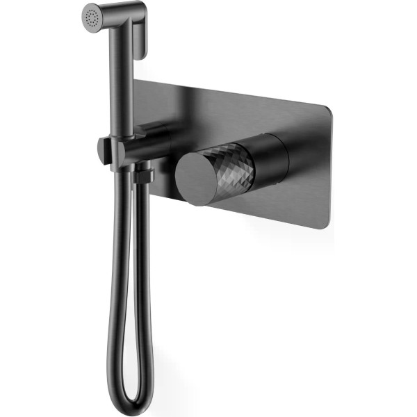 Смеситель с гигиеническим душем Boheme Stick GM (графит) (127-GM) Смеситель с гигиеническим душем Boheme Stick GM (графит) (127-GM)