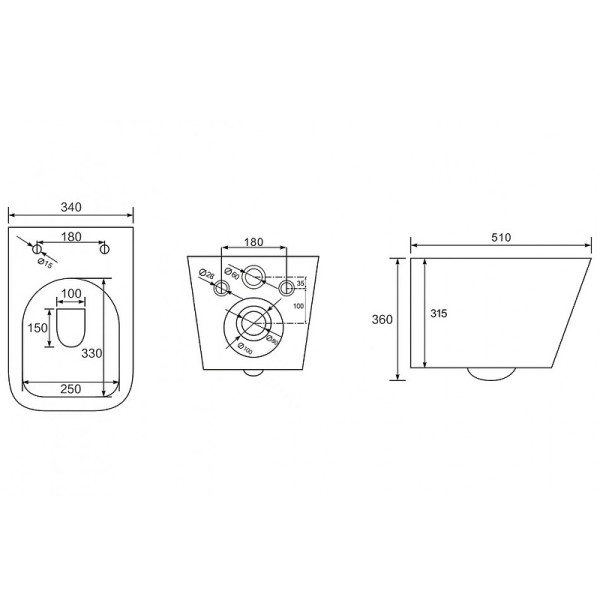 Инсталляция Berges Novum525 с подвесным унитазом, кнопка L5 черная Soft Touch, унитаз FLOE S Rimless, сиденье Floe S Slim SO (043243)