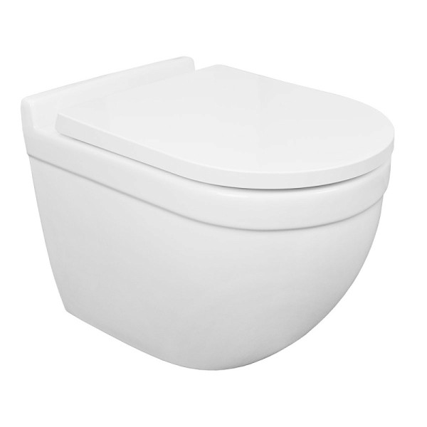 Унитаз подвесной Fora безободковый с сиденьем микролифт 520x360x410 (AZ-0017 E-R)