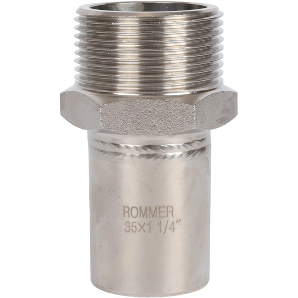 Вставка резьбовая 35х1 1/4"Н Rommer из нержавеющей стали (пресс) (RSS-0024-035114) Вставка резьбовая 35х1 1/4"Н Rommer из нержавеющей стали (пресс) (RSS-0024-035114)