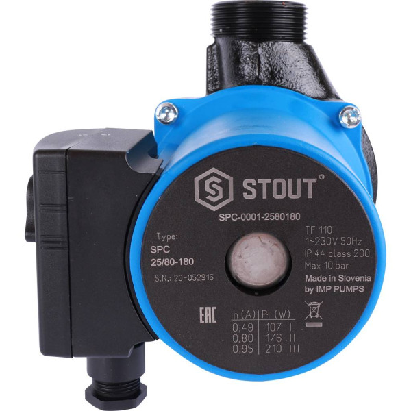 Насос циркуляционный Stout 25/80-180 (SPC-0010-2580180) Насос циркуляционный Stout 25/80-180 (SPC-0010-2580180)