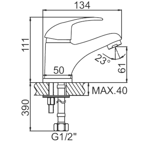 Смеситель для раковины Ledeme хром (L1015) Смеситель для раковины Ledeme хром (L1015)