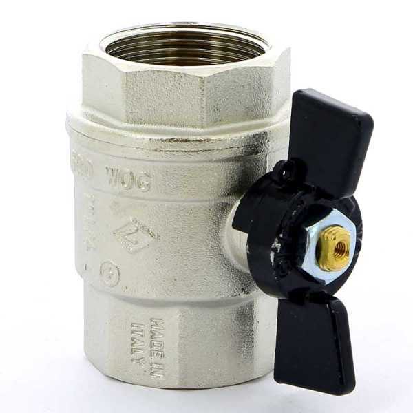 Кран Bugatti 1 1/4" ВВ шаровый Oregon 302 (черная бабочка) (03020077)