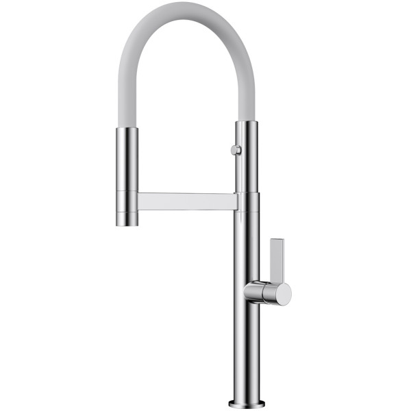 Смеситель для кухни Omoikiri Osaka C-WH с гибким изливом белый (4994332)