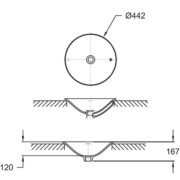 Раковина встраиваемая Jacob Delafon Carillon 44,2x44,2 белая (E96118-0)