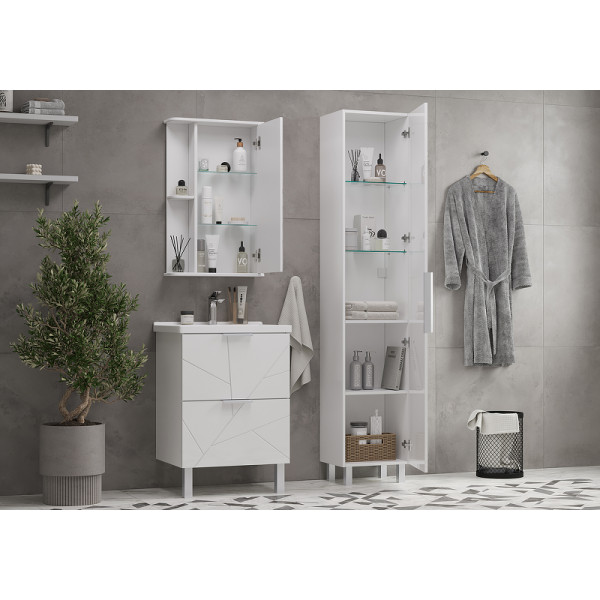 Пенал напольный Volna Twing 400x1950 белый (pnTWG40-01)