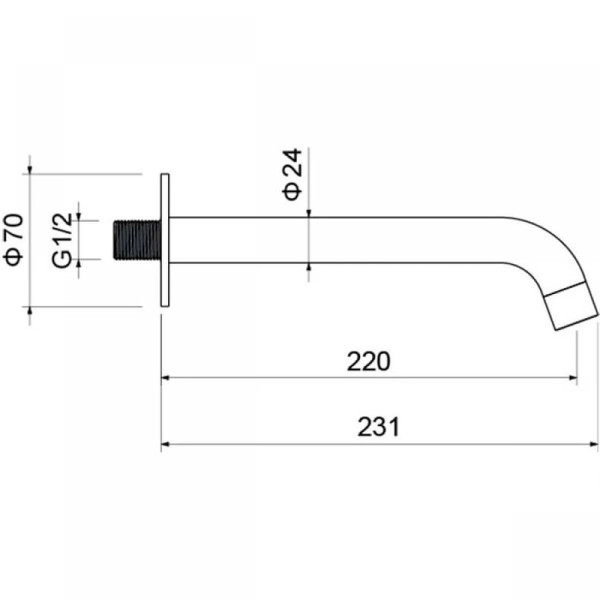 Излив Aquatek Европа 180 мм хром (AQ1341CR)