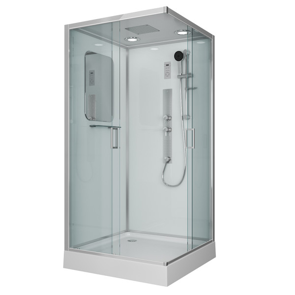 Душевая кабина Niagara с гидромассажем Premium 900*900*2100 стекло прозрачное, профиль хром (NG-6001-01GQ)