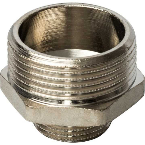 Ниппель переходной 1/2"х3/4" Stout (никель) SFT-0004-003412