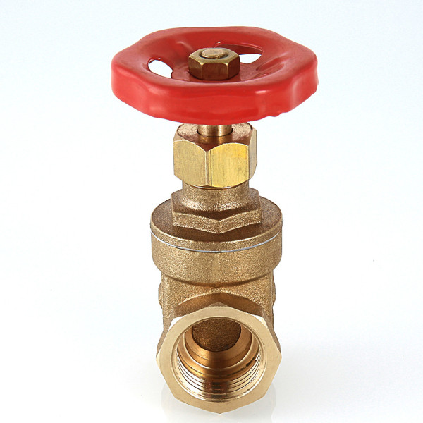 Задвижка клиновая 1" Valtec (красная рукоятка) VT.012.G.06