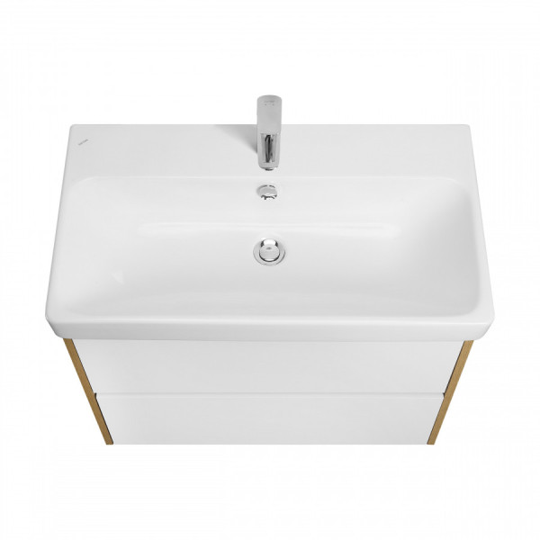 Тумба подвесная Aquaton Сканди 768x427x591 белый, дуб рустикальный (1.A283.0.01S.DZ9.0)