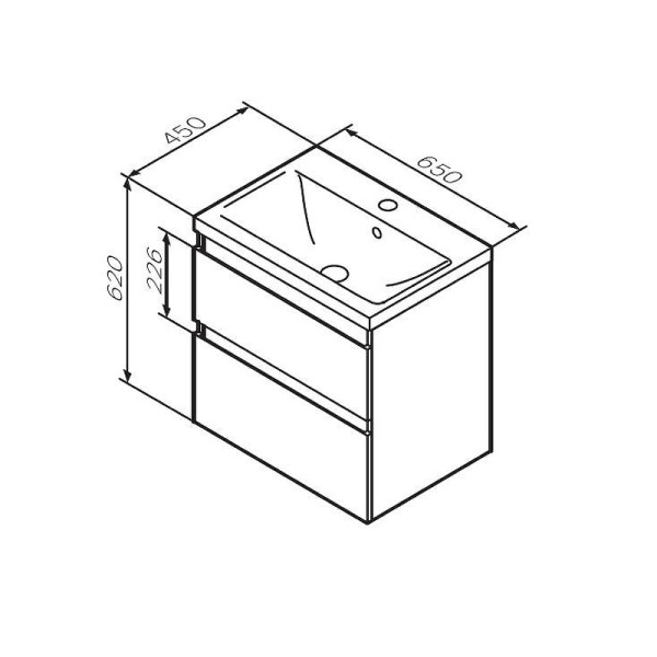 Тумба подвесная AM.PM X-Joy 65 (M85AFHX0652WG) Тумба подвесная AM.PM X-Joy 65 (M85AFHX0652WG)