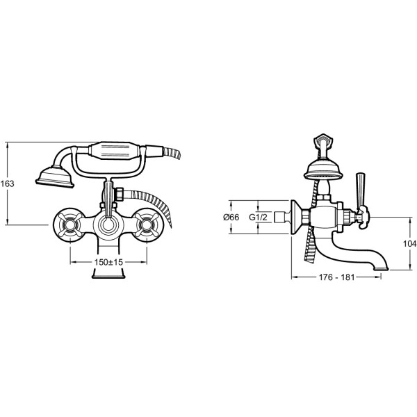 Смеситель для ванны и душа Jacob Delafon Cleo золото бежевое (E24313-BGG)