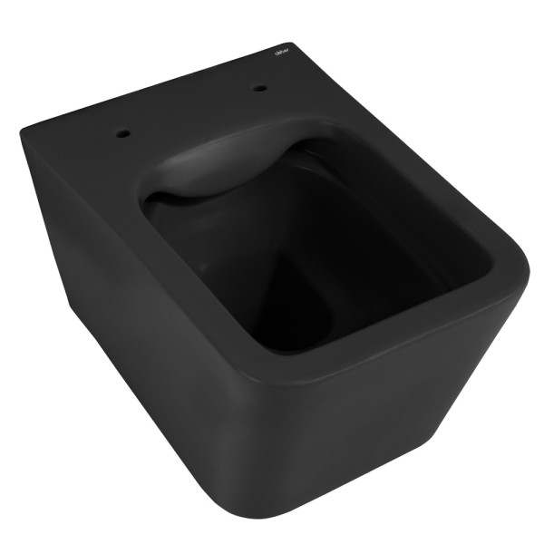 Унитаз подвесной ABBER Rechteck черный матовый, безободковый (AC1201MB)