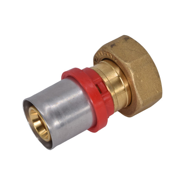 Соединение прямое Tiemme 20х3/4" с накидной гайкой (пресс) (1650062 / 1665G002005CZ) Соединение прямое Tiemme 20х3/4" с накидной гайкой (пресс) (1650062 / 1665G002005CZ)