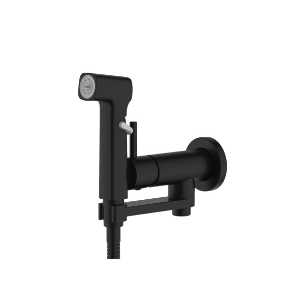 Смеситель с гигиеническим душем Aquatek Ника черный матовый (AQ1819MB)