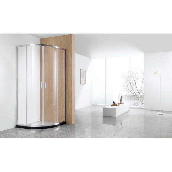 Душевой уголок Aquatek 100x100x200 стекло прозрачное, профиль хром (AQ ARI RO10020CH)