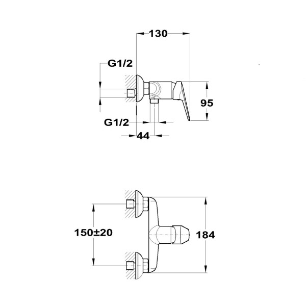 Смеситель для душа Mofem Bridge 401 (153-1851-00)