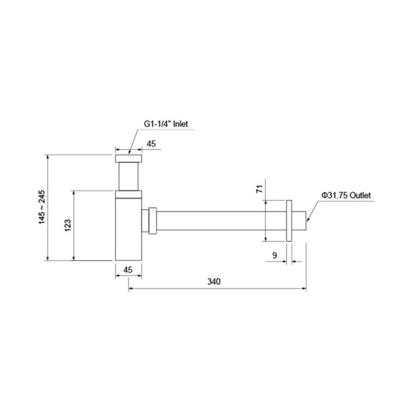 Сифон Aquatek хром (AQ6013CR)