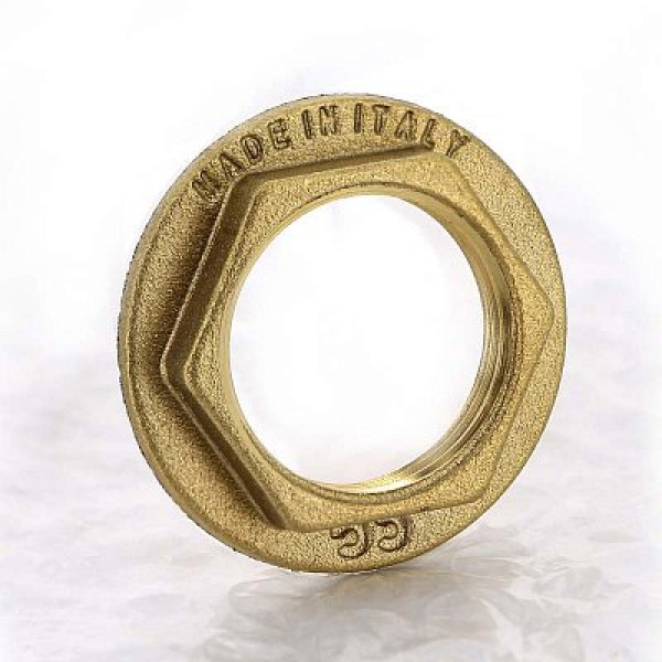 Контргайка 1" с ребордой Uni-Fitt (латунь) 605G4000