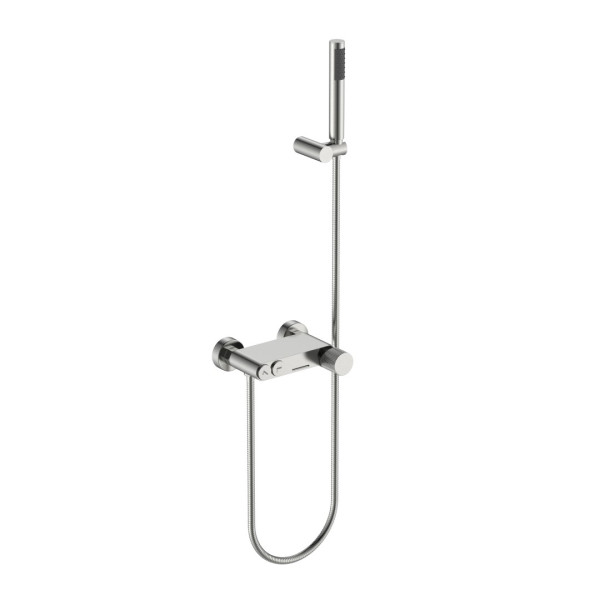 Смеситель для ванны и душа Boheme Stick nikel brush linea с душевым гарнитуром хром (123-NB.3) Смеситель для ванны и душа Boheme Stick nikel brush linea с душевым гарнитуром хром (123-NB.3)