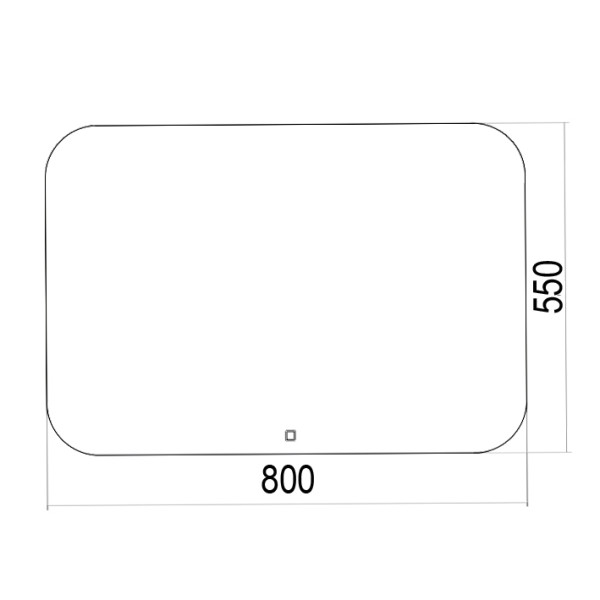 Зеркало Azario Паллада 800х550 c подсветкой и диммером, сенсор выкл (LED-00002243)