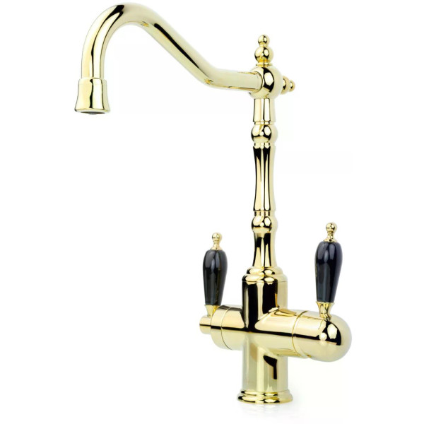 Смеситель для кухни Boheme Kitchen Золотой с краном для питьевой воды (112-BLC) Смеситель для кухни Boheme Kitchen Золотой с краном для питьевой воды (112-BLC)