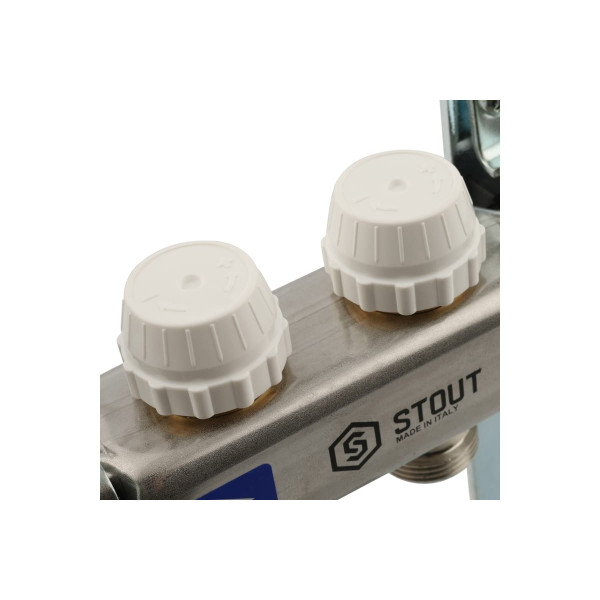 Коллекторная группа 2 отвода 1"x3/4"(18)EK без расходомеров Stout (нерж.сталь) (SMS-0922-000002) Коллекторная группа 2 отвода 1"x3/4"(18)EK без расходомеров Stout (нерж.сталь) (SMS-0922-000002)