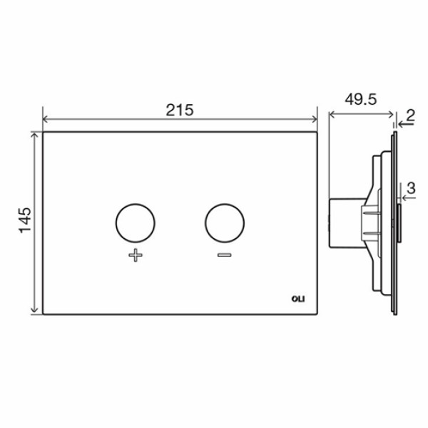 Клавиша смывная Oli Blink медь брашированная матовая (889874)
