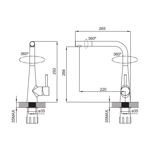 Смеситель для кухни Iddis Kitchen (K02SBP0i05)