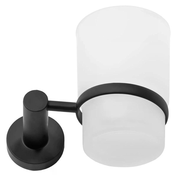 Стакан настенный Rea 322211 Black mat черный матовый (REA-77039)