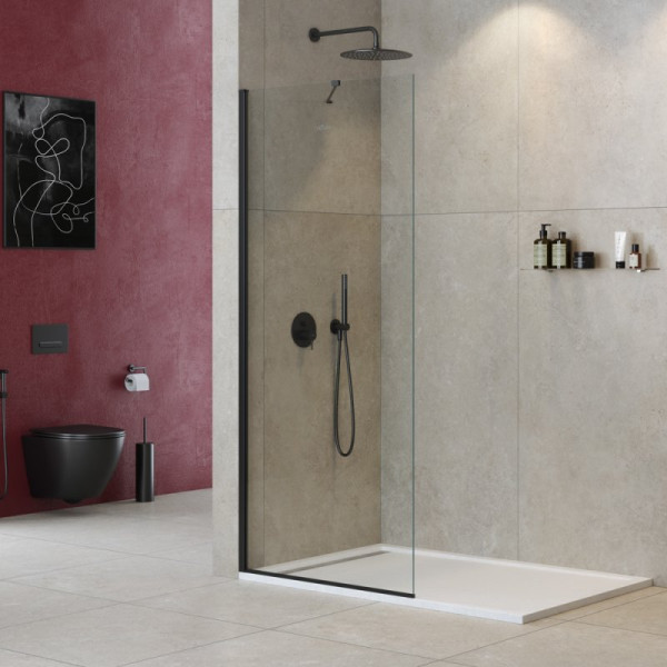 Душевая перегородка Cezares Liberta 110x195 стекло прозрачное, профиль черный (LIBERTA-L-1-TB-110-C-NERO) Душевая перегородка Cezares Liberta 110x195 стекло прозрачное, профиль черный (LIBERTA-L-1-TB-110-C-NERO)