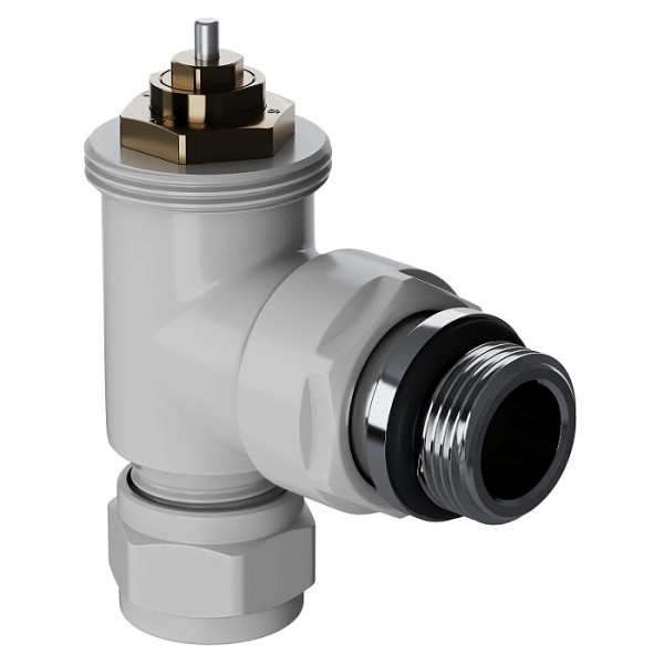 Комплект термостатический угловой 1/2"х15 мм Royal Thermo Design Pro М30х1,5 (Белый) (RATVXU11215WH) Комплект термостатический угловой 1/2"х15 мм Royal Thermo Design Pro М30х1,5 (Белый) (RATVXU11215WH)