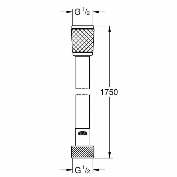Шланг для душа Grohe Rotaflex 175 см (хром)