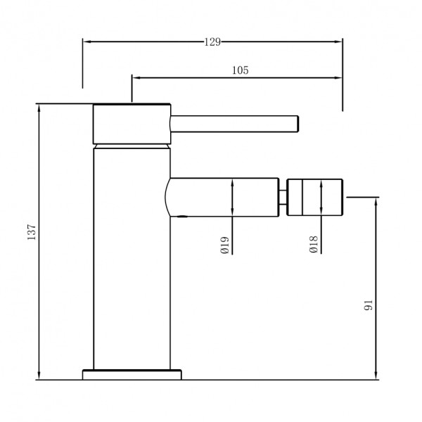 Смеситель для биде Abber Wasser Kreis 316 золото брашированное (AF8124BG)