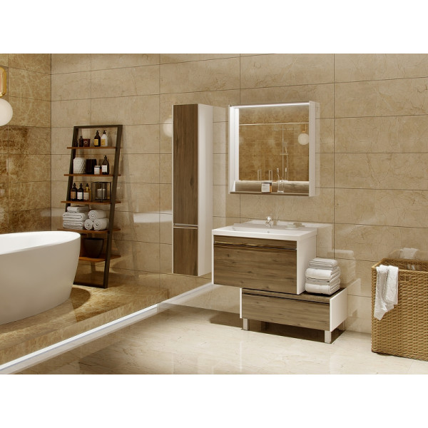 Пенал подвесной Aquaton Капри левый Таксония темная (1A230503KPDBL)