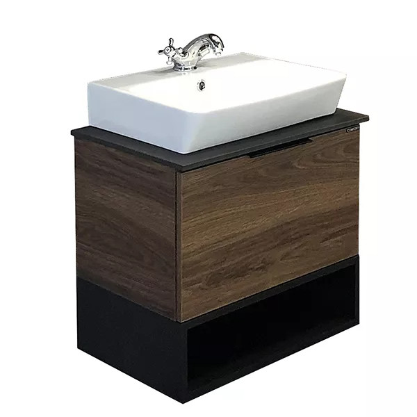 Тумба подвесная Comforty Штутгарт 900x400x645 дуб темно-коричневый (00004151039)