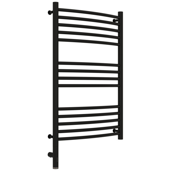 Полотенцесушитель электрический Сунержа Богема 3.0 выгнутая 800x500 провод слева матовый чёрный (31-5802-8050)