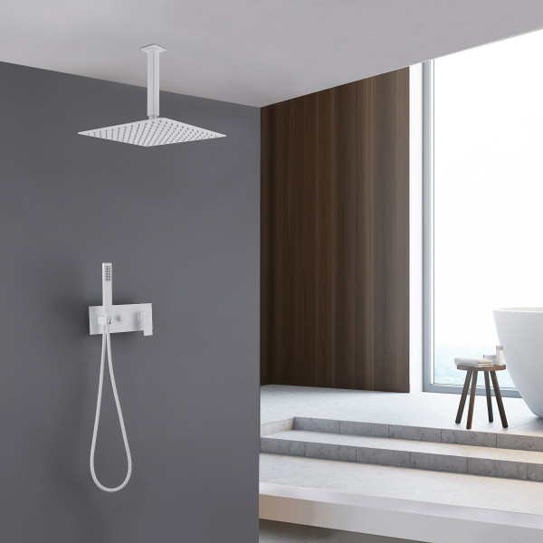 Душевая система Abber Daheim  белый матовый (AF8221W)