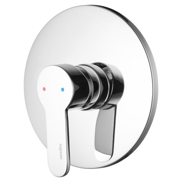 Смеситель для душа встраиваемый Swedbe Platta подключение на 1 выход хром (5517)