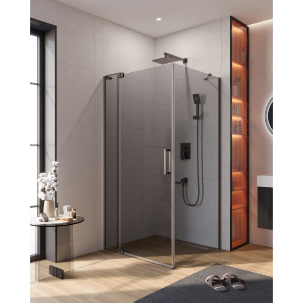 Душевой уголок Cezares Slider 80x90x195 стекло тонированное (графит), профиль оружейная сталь (SLIDER-AH-1-90-80/90-GRIGIO-GM) Душевой уголок Cezares Slider 80x90x195 стекло тонированное (графит), профиль оружейная сталь (SLIDER-AH-1-90-80/90-GRIGIO-GM)