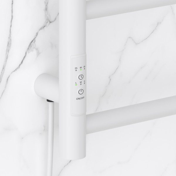 Полотенцесушитель электрический Сунержа Стилье Формат 27 800x500 матовый провод слева/справа белый (30529-8050)