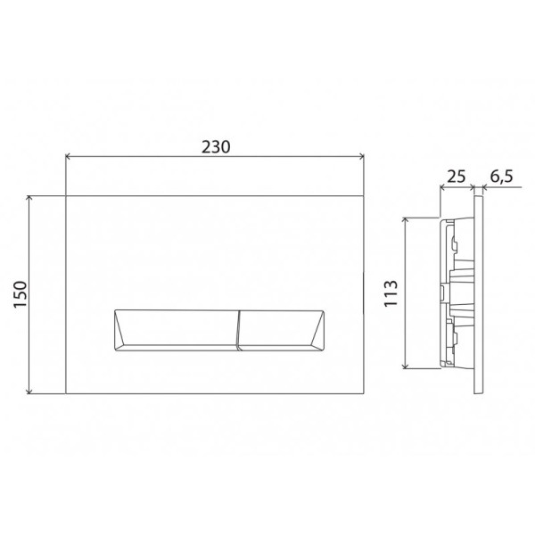 Клавиша смывная BelBagno Marmi белая (BB009-MR-BIANCO)