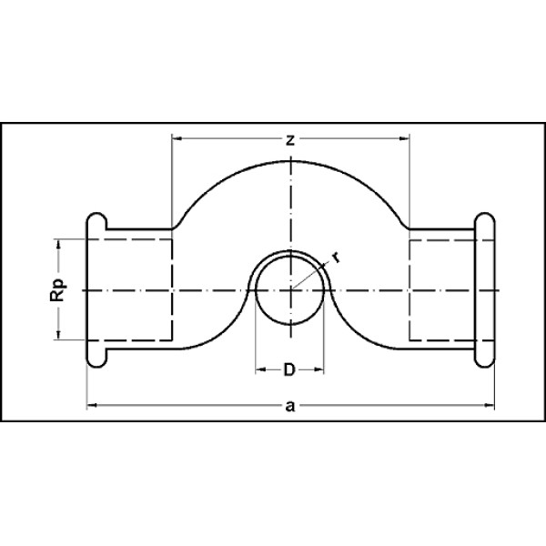 Обвод 1" ВВ Sanha тип 85# (чугун оцинкованный) (9851V#)