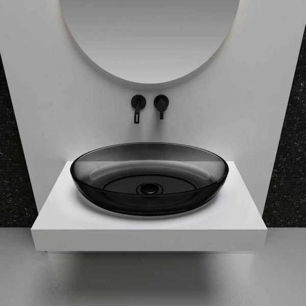 Раковина накладная ABBER Kristall 60x40 черная (AT2801Onyx) Раковина накладная ABBER Kristall 60x40 черная (AT2801Onyx)